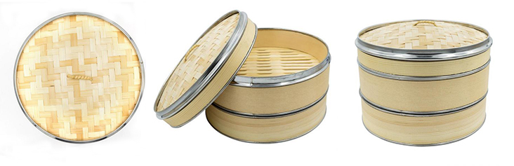 two layer bamboo steamer