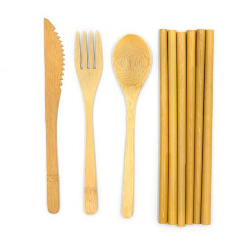 reusable bamboo tableware set